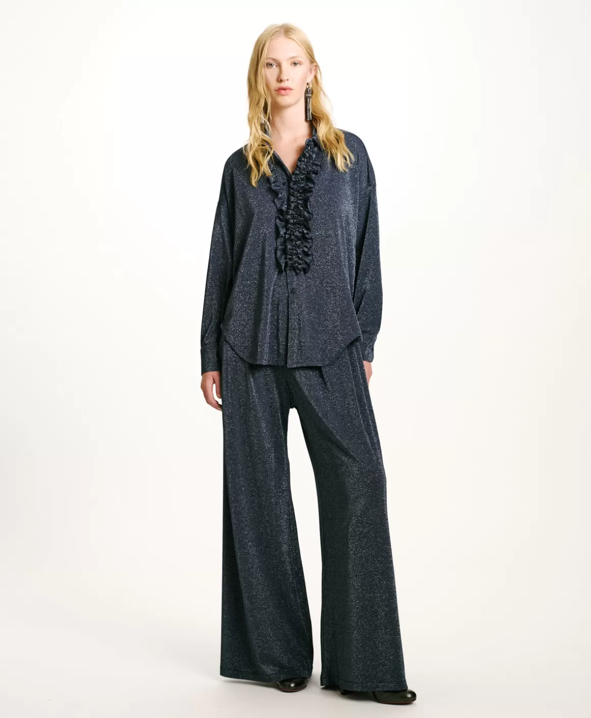 CHEMISIER BILANCIA EN JERSEY LUREX - *Momoni Flash Sale