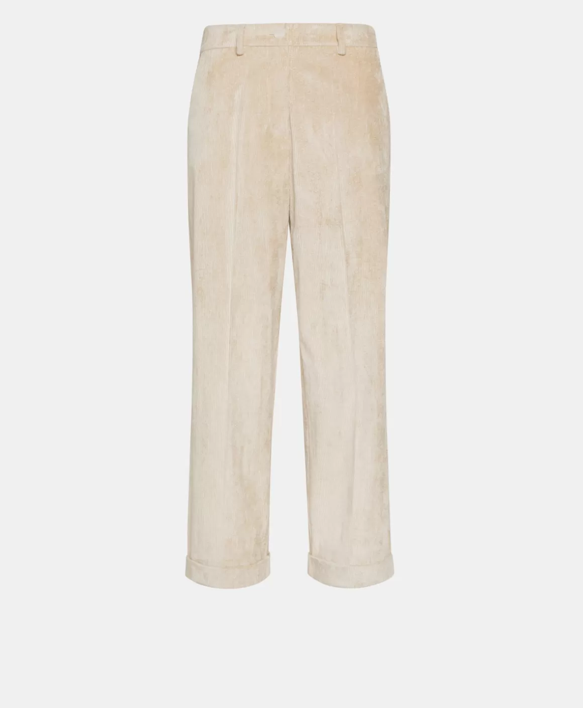 PANTALON DANGO EN VELOURS CÔTELÉ STRETCH - CRÈME*Momoni Discount
