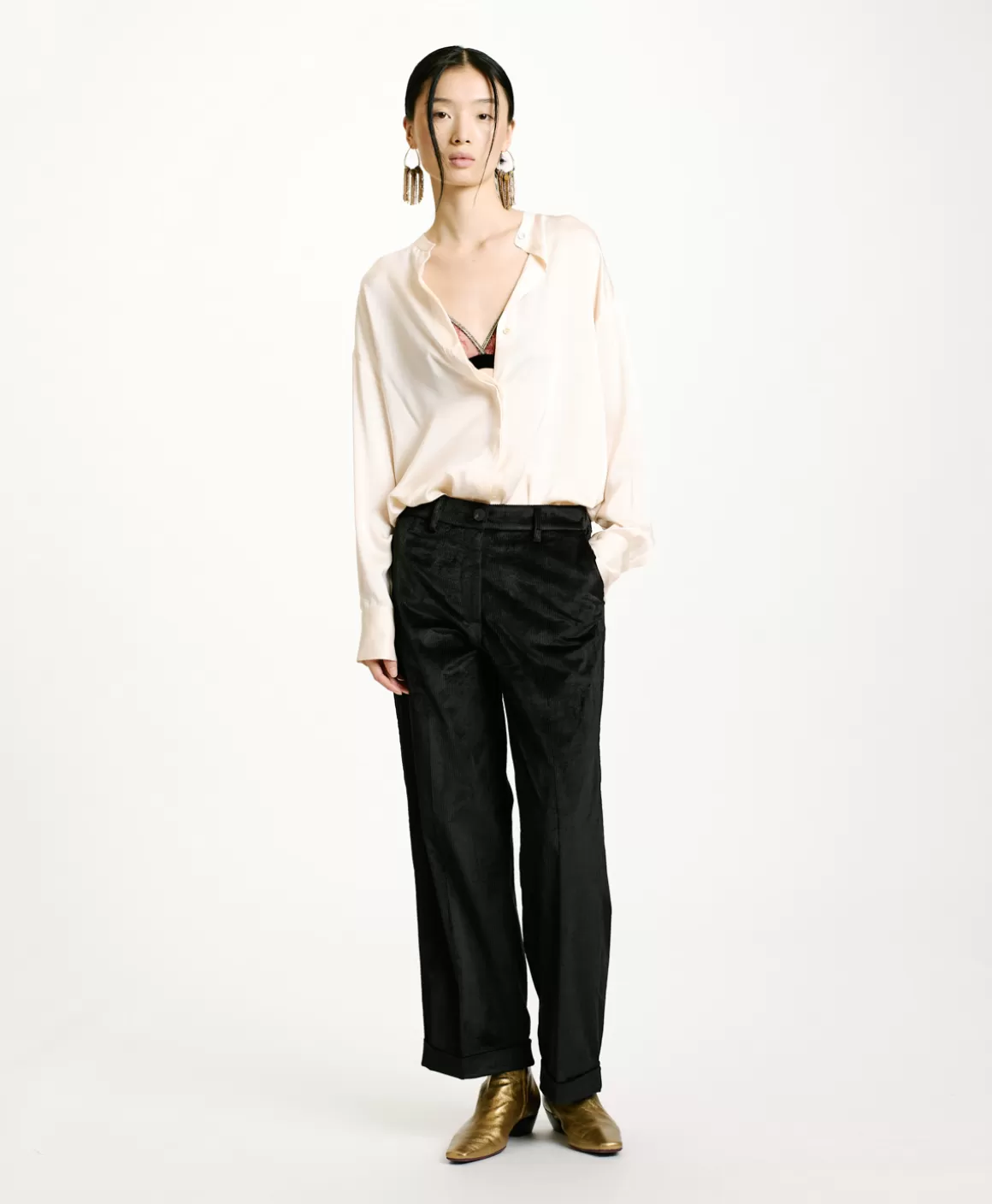 PANTALON DANGO EN VELOURS CÔTELÉ STRETCH - *Momoni Sale