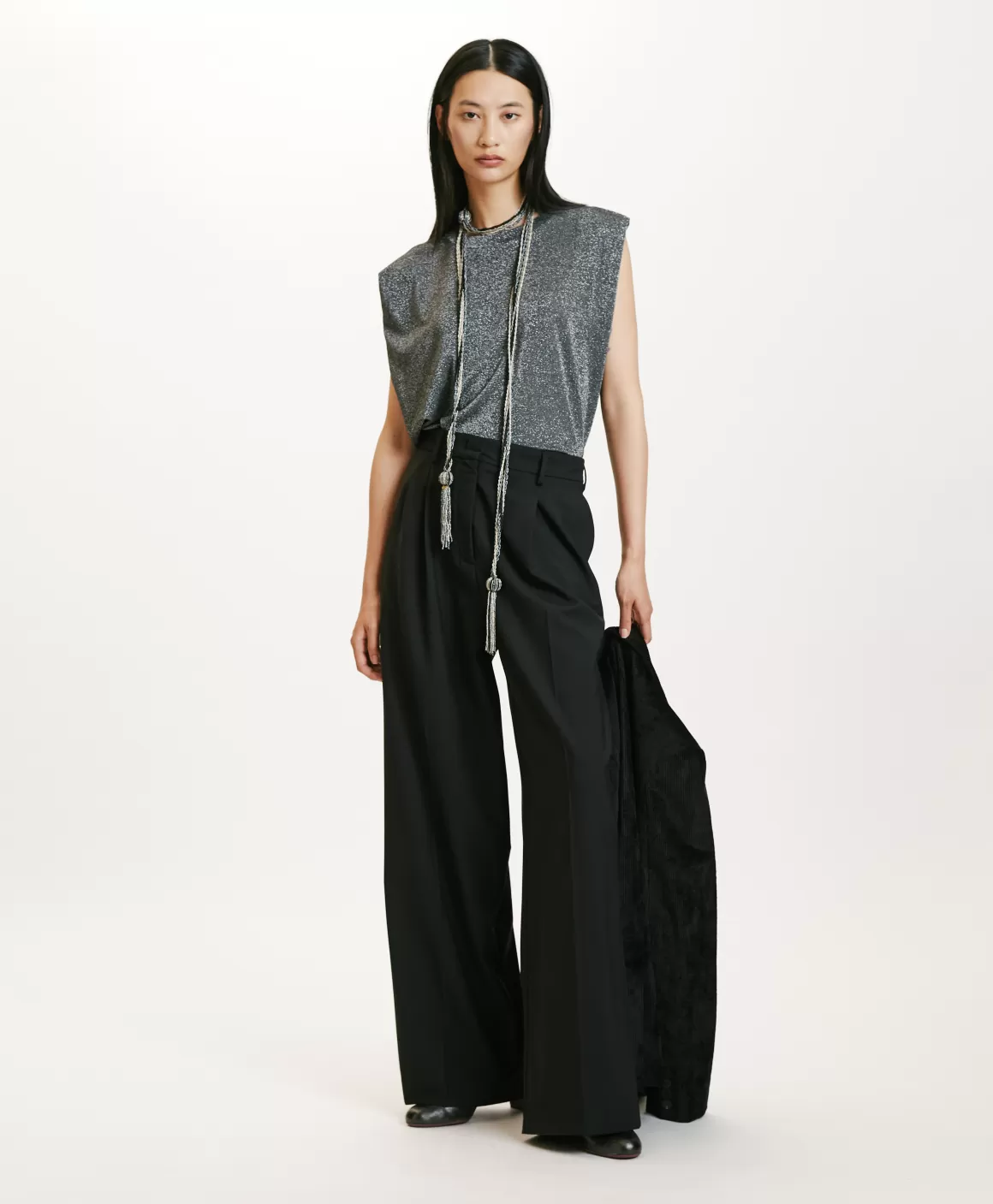 TSHIRT ENNA EN JERSEY LUREX - GRIS FONCÉ*Momoni Hot